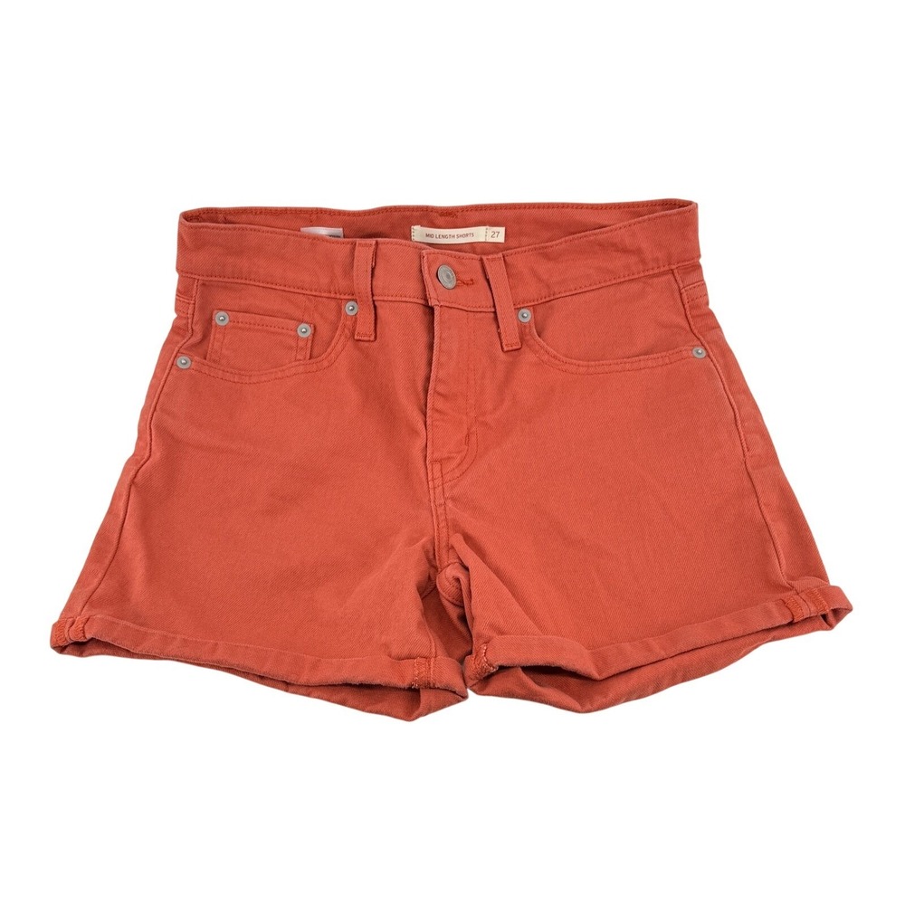 Levi's Tab Mid-Length Shorts Cuffed Size 27 Women's Size 27 Orange